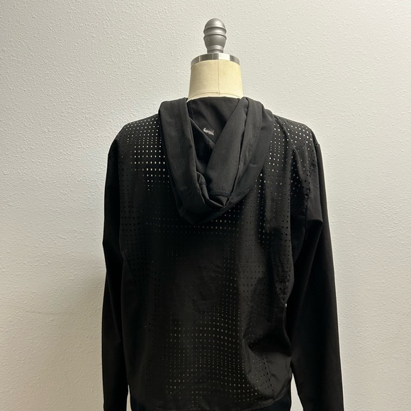 RBX Black Utility Jacket with Hood and Textured Design - Picture 4 of 5